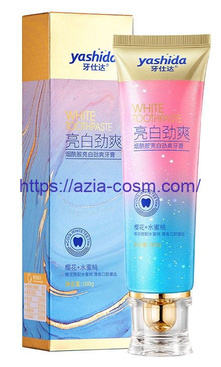 Yashida Niacinamide Peach Gel Whitening Toothpaste - Medical(10583)